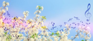 Uçan notalar ve çiçek açan ağaçlar