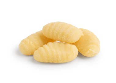 Beyaz arka planda lezzetli gnocchi