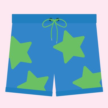 Beyaz arka planda şık plaj şortları