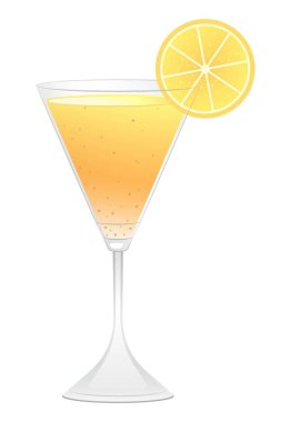 Beyaz arka planda yaz portakalı kokteyli.