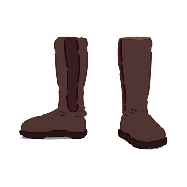 Стильные высокие сапоги на белом фоне