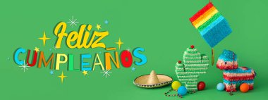 FELIZ CUMPLEANOS (Mutlu Yıllar İçin İspanyolca), Meksika pinataları ve sombrero