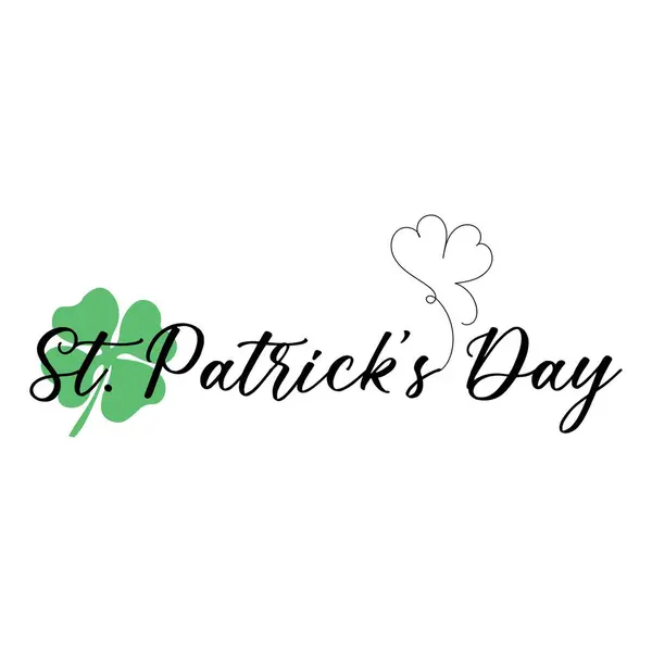 Text Patrick Day White Background — Stock Vector