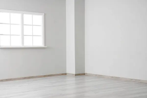 View Empty Room Window Laminate Floor — Stockfoto