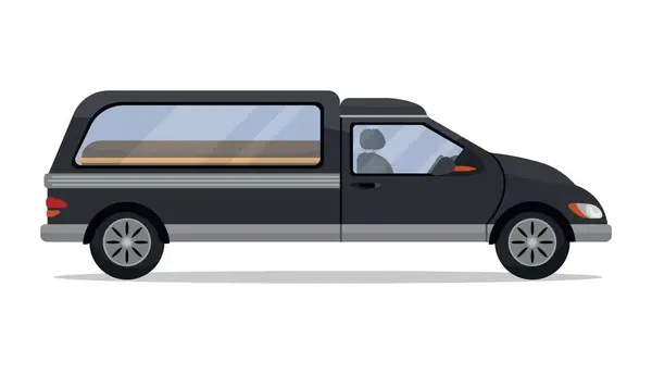stock vector Hearse car on white background