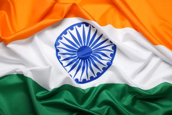 stock image Flag of India as background, closeup