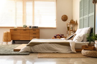 büyük Yataklı modern yatak odası iç