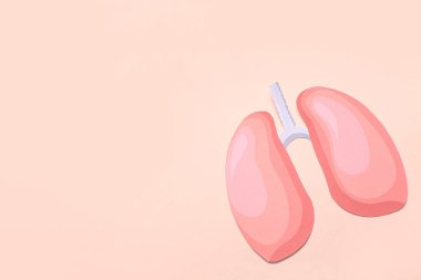 Bej arka planda kağıt ciğerler