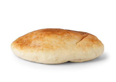 Beyaz arka planda lezzetli pita ekmeği
