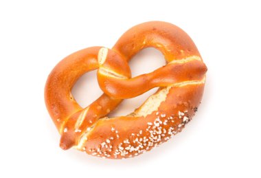 Beyaz zemin üzerine lezzetli simit
