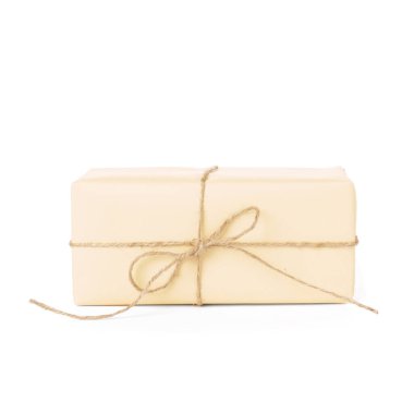 Beyaz arka planda hediye kutusu. Uluslararası Kadınlar Günü