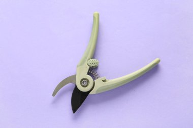 Mor arka planda gri kesiciler