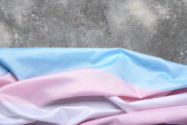 Gri arkaplanda transseksüel bayrağı