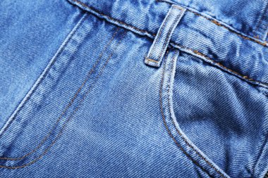Arka plan olarak Denim tulumu, yakın plan