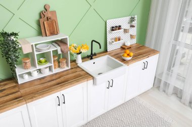 Şık mobilyalar ile mutfak modern iç