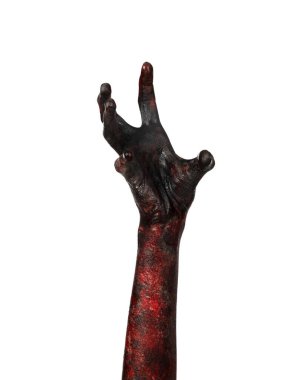 Beyaz arka planda zombi eli. Cadılar Bayramı