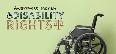 Boş tekerlekli sandalyeyle Engelli Hakları Bilinci Ayı