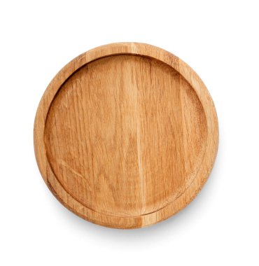 Boş ahşap mutfak tahtası beyaz arkaplanda izole edildi