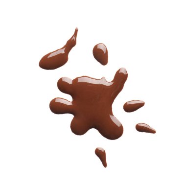 Beyaz arka planda tatlı çikolata lekeleri