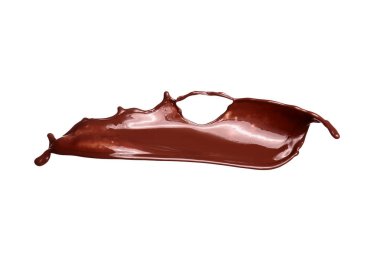 Beyaz üzerine izole edilmiş tatlı sıcak çikolata damlası.