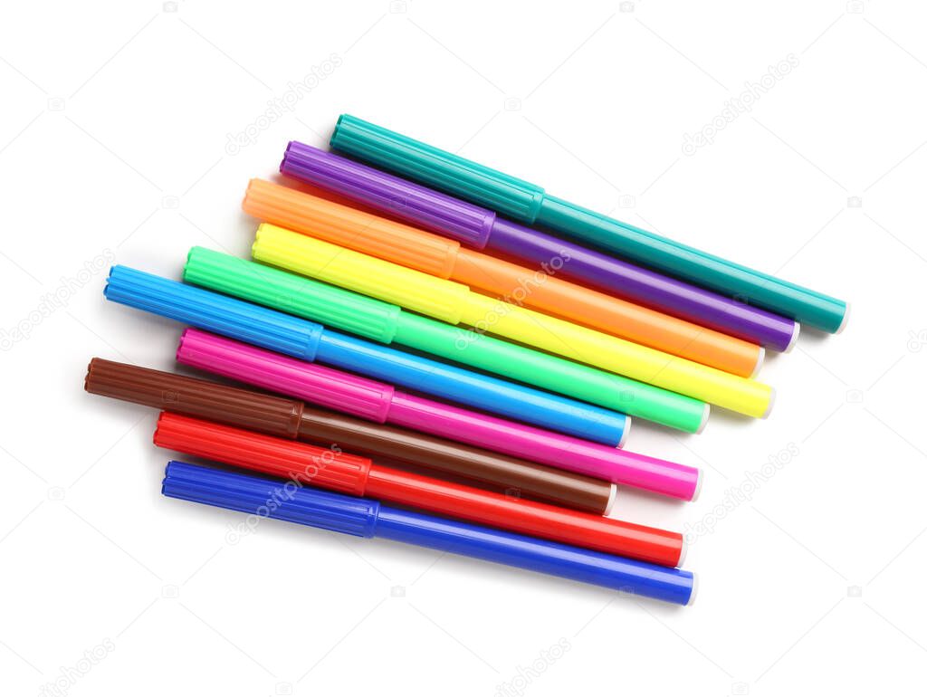 Красочные ручки для наконечников на белом фоне