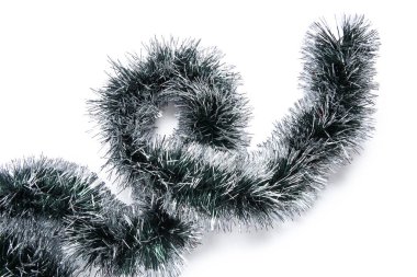 Beyaz arka planda Noel süsleri, yakın plan