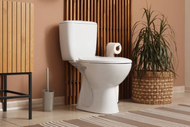 Tuvaletin içine seramik klozet ve bitki koyun.