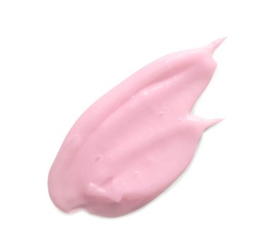 Beyaz arka planda pembe kozmetik krem kokusu