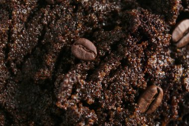 Arka plan olarak kahve vücut fırçası, yakın plan.