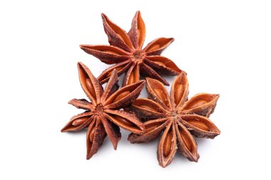 Beyaz arka plan üzerinde izole anasonu baharat