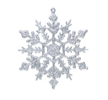 Beyaz arka planda güzel dekoratif kar tanesi