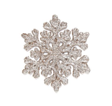 Beyaz arka planda güzel dekoratif kar tanesi