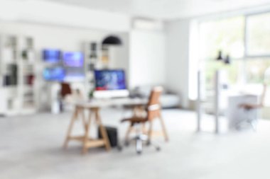 Tüccarın masalı ofisinin bulanık görüntüsü