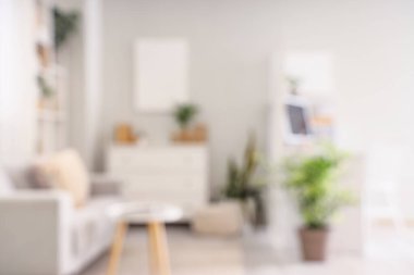 Oturma odasının içinde kanepe, işyeri ve katlanır ekran var.