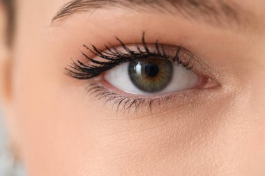 Güzel gözler, closeup genç kadın