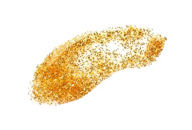 Beyaz arka planda altın parıltı lekesi
