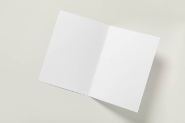Beyaz arkaplan üzerine boş broşür
