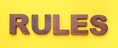 Sarı arkaplanda sözcük kuralları