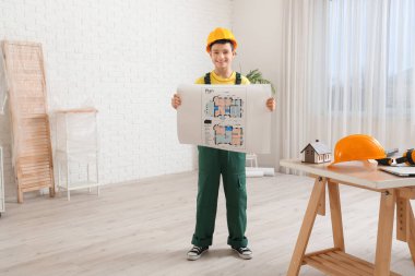 Oda planı olan küçük bir mimar.