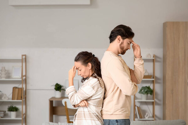 Несчастная пара дома. Концепция развода