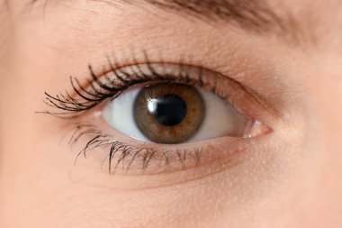 Güzel gözler, closeup genç kadın