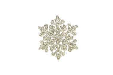 Beyaz arka planda güzel dekoratif kar tanesi