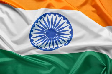 Arka plan olarak Hindistan bayrağı, yakın plan