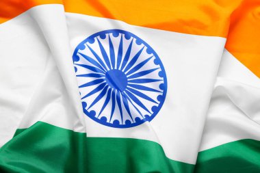 Arka plan olarak Hindistan bayrağı, yakın plan