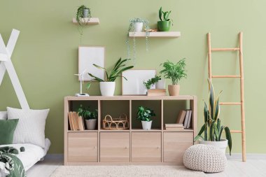 Modern çocuk odasının iç dekorasyonu.