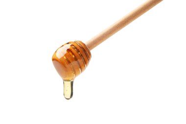 Beyaz arka planda izole edilmiş ballı ahşap kaplama