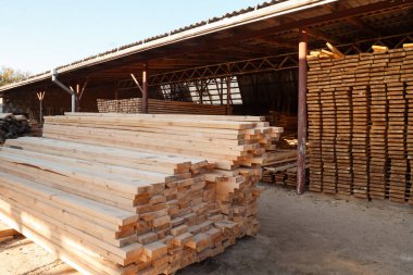 Tahta keresteli kereste fabrikası manzarası
