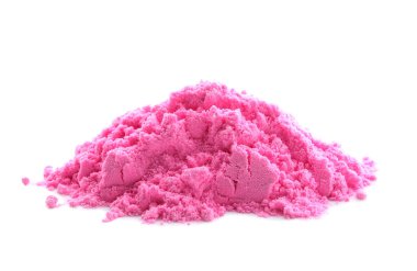 Beyaz arkaplanda pembe pigment