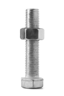 Beyaz arkaplanda tıklama ve fındık yalıtılmış, yakın plan