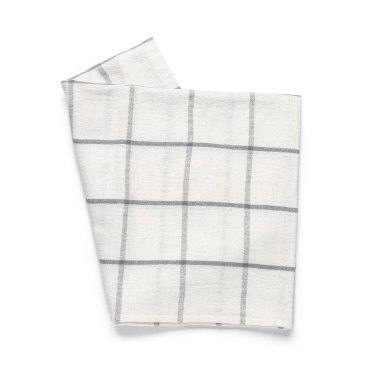 Katlanmış peçete beyaz arkaplanda izole edildi